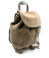 ■美品■希少イタリア製■OLD COACH オールドコーチ　ミニリュックサック  バックパック　デイパック　巾着　レザー　本革　イタリア製　4938 ライトブラウン　ゴールド金具