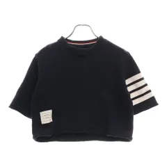 THOM BROWNE (トムブラウン) 4BAR ボクシー カットオフTシャツ ショート丈 ネイビー レディース FJS027A-00535415　半袖Tシャツのサムネイル