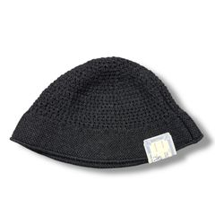 参考上代12100円 THE H.W. DOG&CO 23AW WOOL KNIT HAT ウールニットハット 帽子 エイチダブリュードッグアンドゴー D-00817 ブラック 92375A8