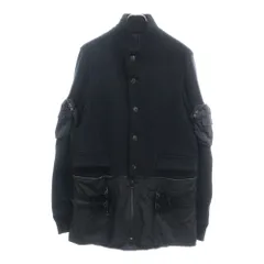 NUMBER (N)INE (ナンバーナイン) 05AW THE HIGH STREET期 ARCHIVE ザ ハイ ストリート期 アーカイブドッキング 再構築 レザー切替 ウール ジャケット ブラックのサムネイル