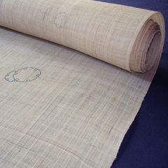 染麻布　生成り　雪輪　44cm×300cm　生地 素材