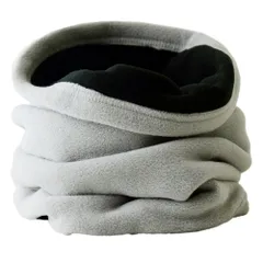 ネックウォーマー 《03ライトグレー》 新品 未使用 メンズ レディース ロング丈 フリース 両面使い リバーシブル 防寒【K1A】【メール便2】 ファッション