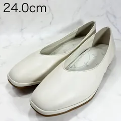 【新品訳あり】イング　Vカットフラットパンプス 　24ｃｍ　アイボリー