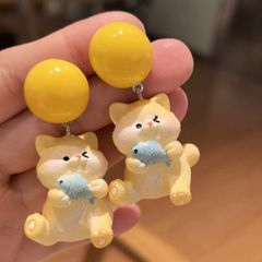 【ピアス】送料無料 3D ネコ アクセサリー ねこ レディース  猫 好き 可愛い キャット ネコ ねこグッズ 千葉 猫雑貨 cats