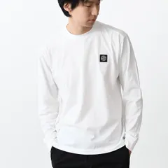STONE ISLAND ストーン アイランド トップス Tシャツ 22713 60/2 コットンジャージー 811522713 メンズ ホワイト 長袖 カットソー クルーネック ロンT 秋冬