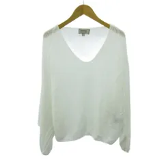 アルマーニ コレツィオーニ ARMANI COLLEZIONI ニット カットソー 薄手 長袖 L 白 ホワイト 0915 ■YHS4
