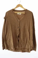 メゾンマルジェラ Maison Margiela 16AW ウール デザインショルダー ハイゲージニット カーディガン S31HA0797 S 茶 ブラウン ブランド古着ベクトル 中古 ☆AA★● 250112 