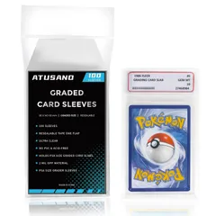 【新着商品】ATUSANO PSAスリーブ 鑑定専用 100枚 PSAパーフェクトフィットスリーブ 透明 出し入れ簡単 PSAグレーディングホルダースリーブ 擦り傷防止 psa鑑定 ケース 保護