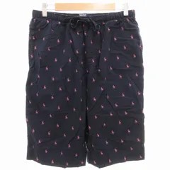 ポロ バイ ラルフローレン Polo by Ralph Lauren イージーショートパンツ ハーフ ショーツ ポニーロゴ 総柄 L 紺 ネイビー ピンク /GV ☆AA★のサムネイル