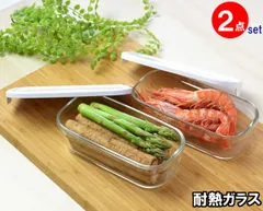 iwaki 耐熱ガラス 重ね長角パック ２個セット 【送料無料】 イワキ 保存容器 容器 電子レンジ レンジ調理 オーブン パック＆レンジ 角形 オーブン調理 キッチン用品