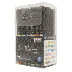 ルプルームマーカー黒軸　中間２４色Ｂセット
