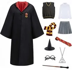ハリーポッター コスプレ衣装 子供用 大人用 10点フルセットHarry Potter スリザリン ホグワーツ サラーザール 道具 クリスマス コスチューム