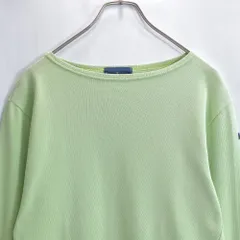 フランス製 Le minor ルミノア バスクシャツ 無地 長袖 カットソー ヴィンテージ ミントグリーン ビンテージ ヨーロッパ古着 レディースM相当