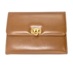 【真贋判定済】Ferragamo フェラガモ ポーチ ブラウン ウォレット B03237TTDP