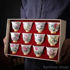 中国清時代　徳化窯煎茶碗4客　幅約6㎝　東Y6-1118☆2Fトヒサ 中国清時代 徳化窯煎茶碗4客 幅約6㎝ 東Y6-1118☆2Fトヒサ