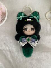 猫耳フード付き着せ替え服 ちびぐるみ 10~12cm コラージュ猫   着せ替え ぬいぐるみ服 ちびぐるみ にじぱぺっと いつぬい きぐるみ あんスタ  推しぬい 綿人形