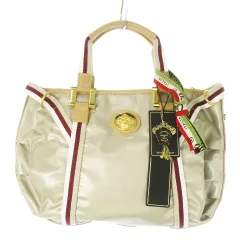 オロビアンコ OROBIANCO ハンドバッグ 2way ショルダーバッグ レザー 革 コーティング ラインテープ ロゴ ベージュ /CK18 ■GY18のサムネイル