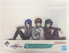 BANDAI SPIRITS 一番くじ 機動戦士ガンダムSEED FREEDOM 機動戦士ガンダムSEED FREEDOM B賞 キラ・ヤマト&アスラン・ザラ&シン・アスカ 描き下ろし ビジュアルスタンド