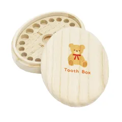 新品 ビーグラッドストア 桐の乳歯ケース（テディベア）