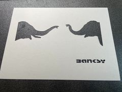 バンクシー　BANKSY　ゾウ　象　Ａ４　厚紙　ステンシルシート（077）