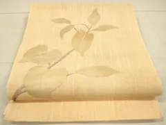 平和屋着物＊夏物　八寸名古屋帯　枝葉文　DAAU8459cm