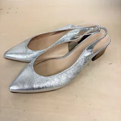 ファビオルスコーニ バックストラップパンプス 24.5cm相当 シルバー