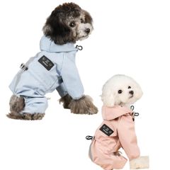 新品 犬用レインコート かわいい レインコート 反射テープ付き ペットレインコート カッパ 犬用合羽 小型犬 中型犬 (ピンク XL)