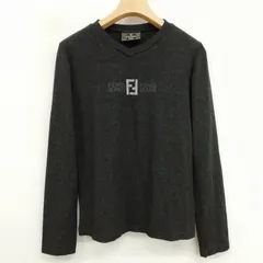 美品 FENDI フェンディ ロゴ プリント Tシャツ カットソー 42 黒 美品 FENDI フェンディ ロゴ プリント Tシャツ カットソー 42 黒