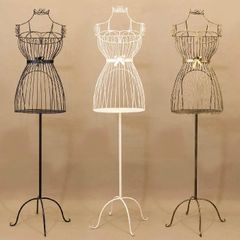 たのメル便】フランス製アンティークトルソー アイボリー ワイヤー型
