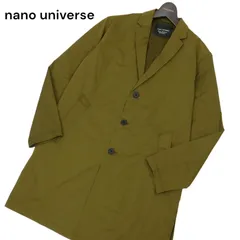 nano universe ナノユニバース 通年★ ライト チェスター コート Sz.S　メンズ 緑カーキ