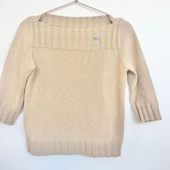 【美品】バーバリーブルーレーベル ブラウン7分ニット