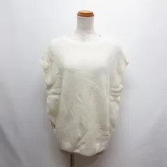 セオリーリュクス theory luxe ノースリーブ ニット プルオーバー ベスト 38 オフホワイト セーター ウール混 タグ付き