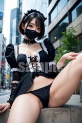 250627-155AI美女 パンチラ コスプレ ポスター A4サイズ