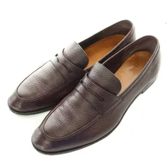 バリー BALLY ローファー スリッポン ラウンドトゥ ローヒール レザー EU9.5 27.5cm 茶 ブラウン WEBB-U/108 /BBのサムネイル