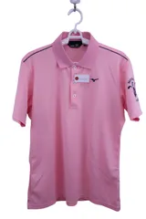 【美品】MIZUNO(ミズノ) ポロシャツ ピンク メンズ L ゴルフ用品 2504-0140 中古
