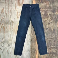 Levi's リーバイス 日本製 91年製 606-1059 スキニー ブラック デニム ジーンズ クラッシュ ピストルズ ラモーンズ パンク ロック 90s 古着 VINTAGE レディース サイズ W27 MH54