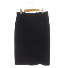 レリアン Leilian タイトスカート ミモレ ロング ウール 大きいサイズ 13+ 2L 紺 ネイビー /AT ■OS