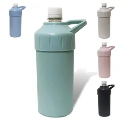 【monet fav】 ペットボトルホルダー 保冷 真空断熱 ペットボトルカバー ケース 熱中症対策 ステンレス鋼 500ml～650ml 炭酸 スポーツドンリクOK (ピスタチオグリーン)