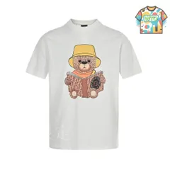 【今日特価】Fendi 23ss 毛糸クマプリント T シャツ（定織綿生地）-1