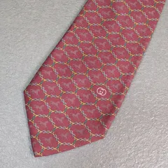 GUCCI　ヴィンテージ　グッチ　GG ネクタイ　馬柄　ホース　ボルドー