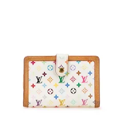 ルイ ヴィトン モノグラム マルチカラー ポルトフォイユ ヴィエノワ 二つ折り財布 がま口財布 M92987 ホワイト マルチカラー PVC レザー レディース LOUIS VUITTON【1-0215750】