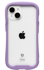 iFace Reflection iPhone 14 専用 ケース クリア 強化ガラス (パープル)