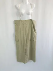 ◇ patterntorso パターントルソ デザインオシャレ カジュアル ロング丈 ワンピース サイズF グリーン系 レディース E  【1310300029922】