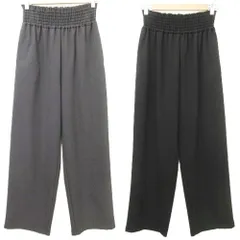 ジャーナルスタンダード JOURNAL STANDARD 美品 23SS ウールライク ストレッチ ワイド パンツ 2点セット 34 黒 グレー