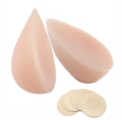 [ミコプエラ] 揺れる 粘着 式 シリコンバスト 人工乳房 偽胸 補正 ニプレス セット (肌色, 1000g Dカップ) [1000g]