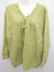 ◇ ⊇ LOWRYS FARM ローリーズファーム 長袖 ニット セーター サイズF ライトグリーン系 レディース E  【1411070015075】