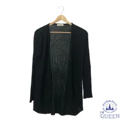 ☆美品☆ Natural name ナチュラルネーム カーディガン トップス 長袖 カジュアル シンプル おしゃれ レディース ブラック M 901-16032 送料無料 古着