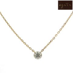 新品未使用！agete シークレットセッティングダイヤ0.1カラット agete ネックレス K18ダイヤモンドネックレス（0.1ct） レディース
