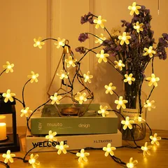 【クーポン有】ストリングライト christmas lights 防水 誕生日 おしゃれ ライト ソーラーライト 飾り庭 桜の花 LEDライト IP65防水 100 太陽光発電 12m 夜間自動点灯 誕生日/ガーデン/結婚式/キャンプ/クリスマス/パーティー/