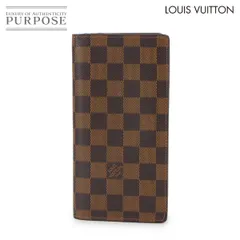新品同様 ルイ ヴィトン LOUIS VUITTON ダミエ ポルトフォイユ ブラザ 二つ折り 長財布 エベヌ N60017 Damier Brazza Wallet 90294527